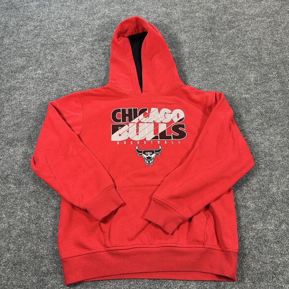 Chicago Bulls Sweatshirt Youth Boys 18 Red NBA Basketball UNK Hoodie Graphic